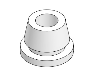 Kabelio įvorė vienpusė skaidri Ø6mmx10mm, 1000 vnt.