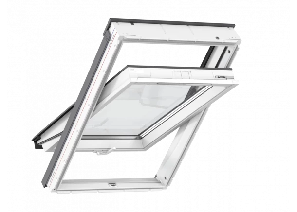 Stoglangis Velux Standard GLU 0061B, baltas, rankena apačioje (įv.dydžiai)