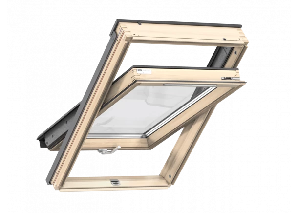 Stoglangis Velux Standard GLL 1061B, medinis, rankena apačioje (įv.dydžiai)