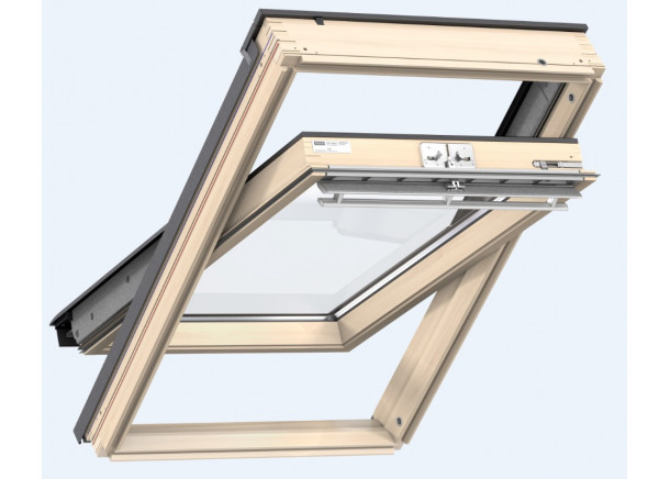 Stoglangis Velux GZL 1051, medinis, rankena viršuje (įv.dydžiai)