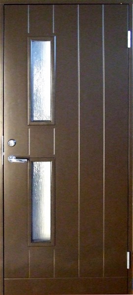 Durys lauko BASIC W95 stik.80K 900 x 2080 mm rudos kairinės