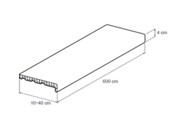 Palangė plastikinė 350 mm Balta VOX