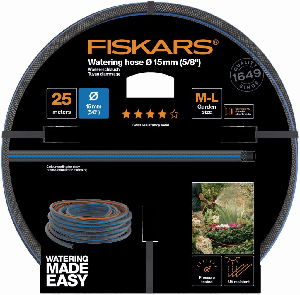 Laistymo žarnos Fiskars Watering hose 15mm (5/8") 25m Q4