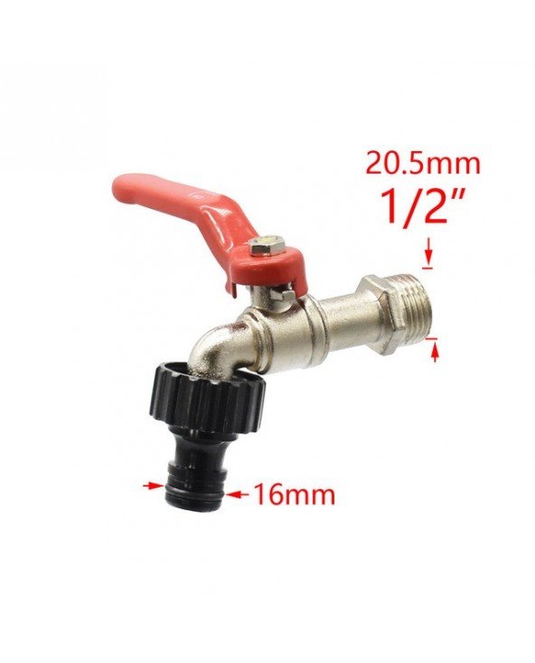Patvarus IBC rezervuaro čiaupo adapteris S60 * 6 stambus sriegis į 1/2'' 3/4'' vandens jungtis