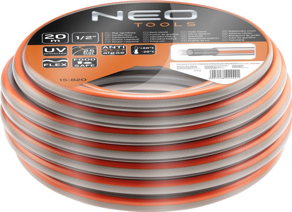Neo Garden hose 1/2" x 20 m, 4-layer OPTIMA (15-820)