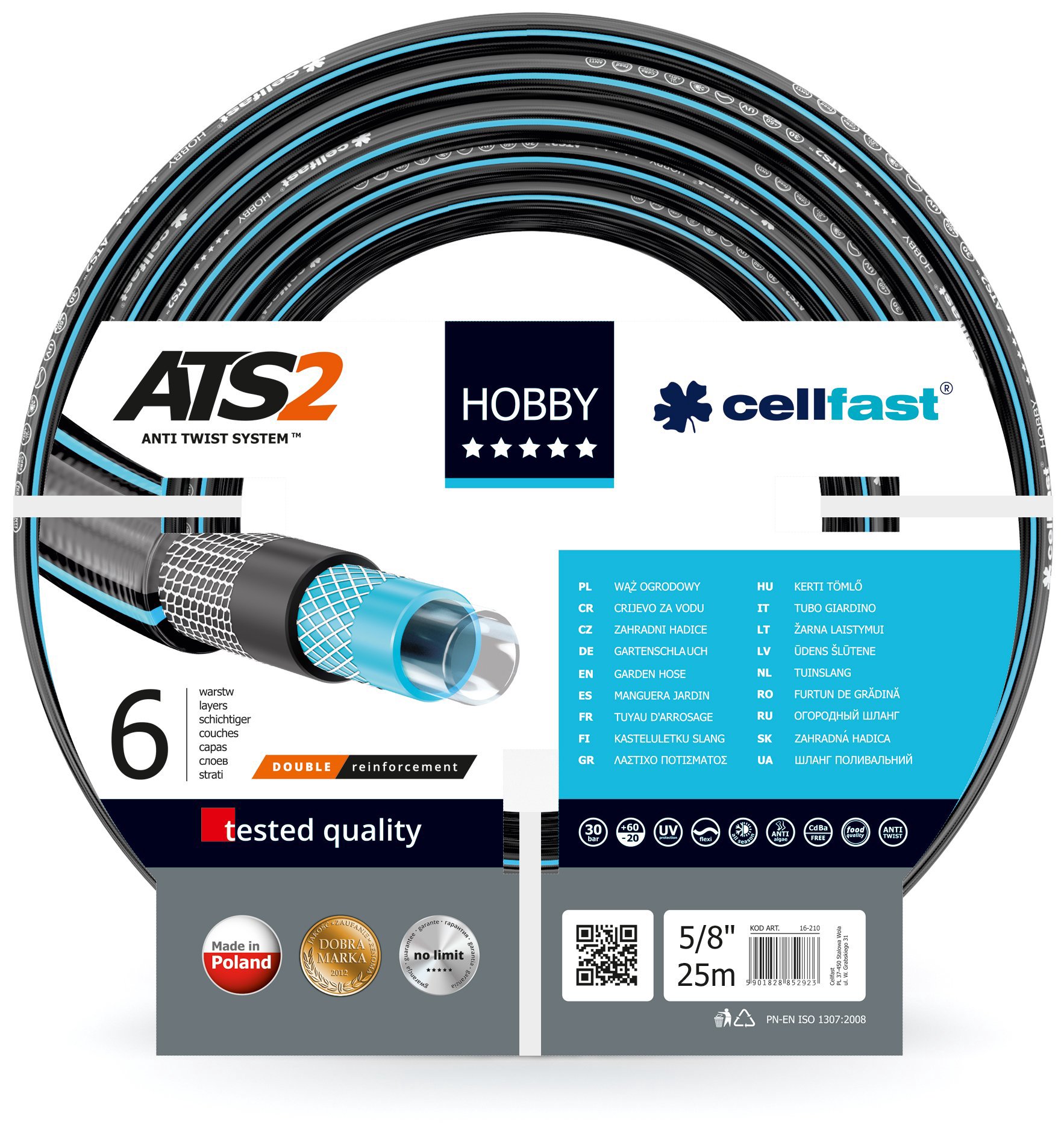 Cellfast Hobby garden hose 5/8" 50m (16-211)
