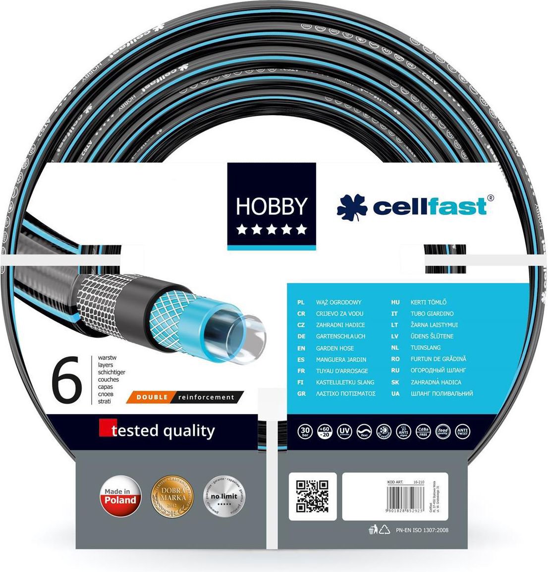 Cellfast Hobby Garden Snake 1/2" 6 Layers 60m (16-295)
