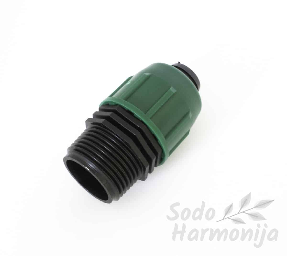 Sujungimas 25mm LDPE vamzdis ir 1” išorinis sriegis