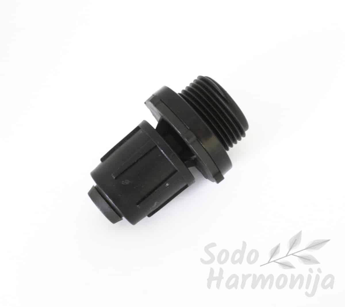 Sujungimas 16mm LDPE vamzdis ir 1” išorinis sriegis (su tarpine)