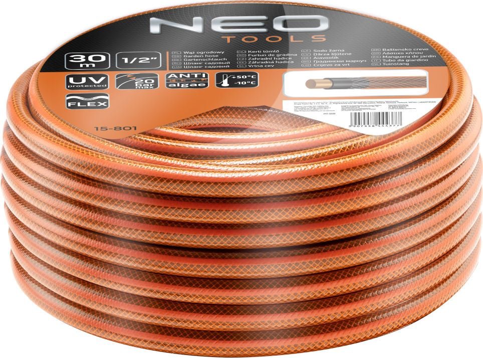 Neo Garden hose 1/2" x 30 m, 4-layer (15-801)