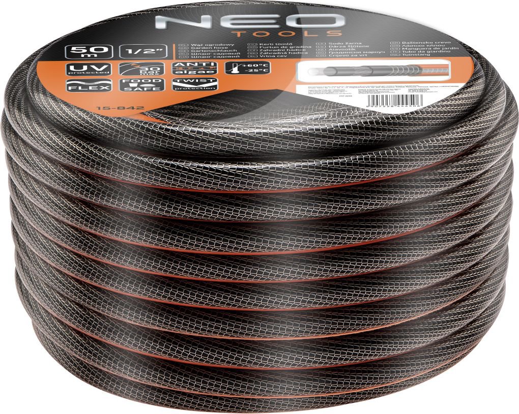 Neo Professional 1/2" garden hose 50m 6-layer (15-842)