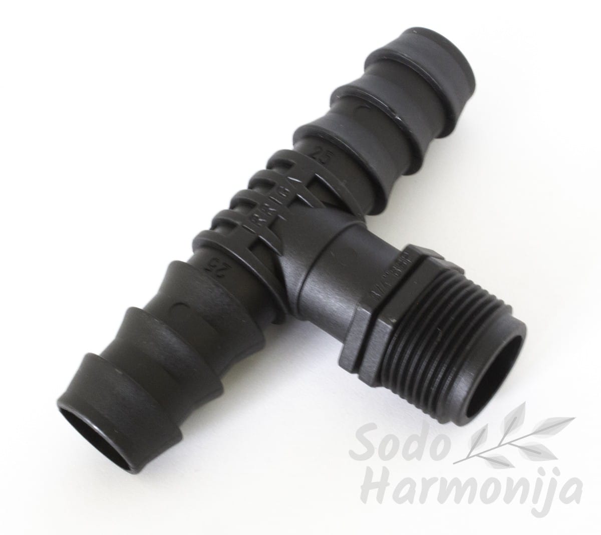 ID Trišakis 20 x ¾ išorinis sriegis x 20mm LDPE vamzdžiui