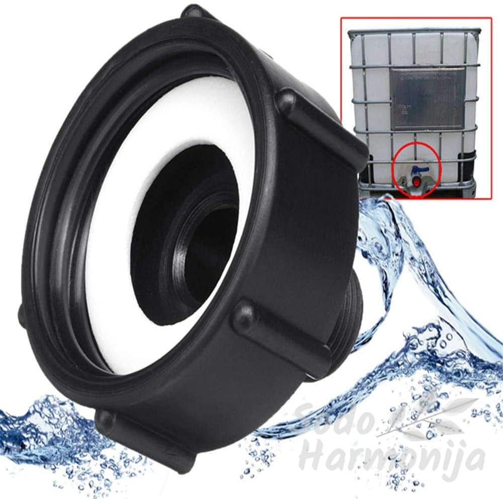 Pajungimas prie IBC konteinerio/toninės talpos 60mm ir sriegis ¾”