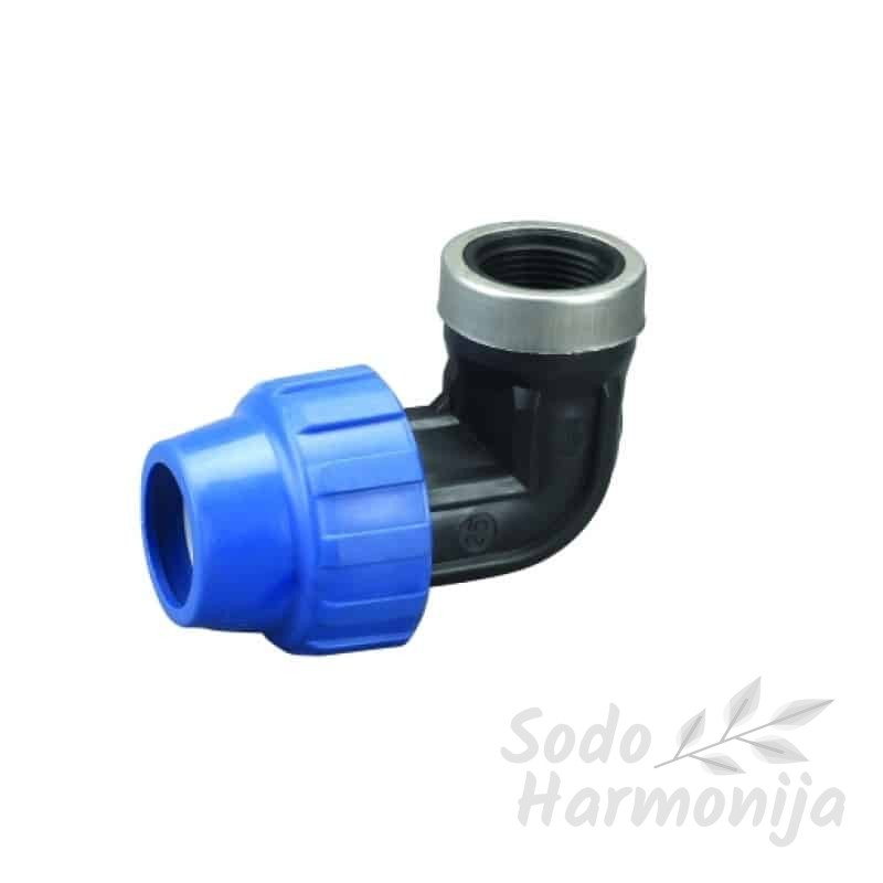 PP ECO Alkūnė 20mm vamzdžiui ir ¾” vidinis sriegis