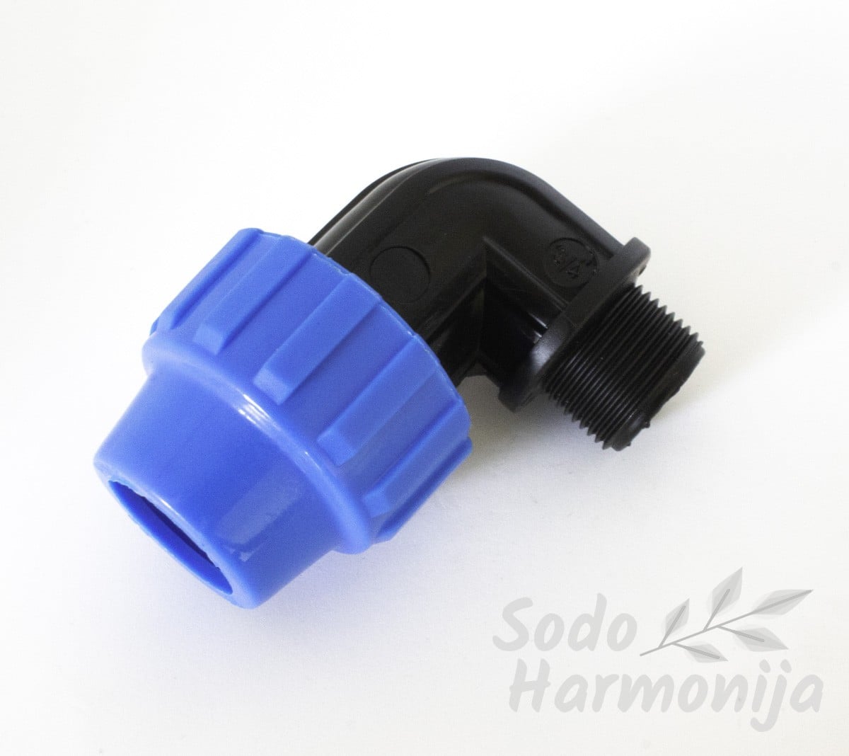 PP ECO Alkūnė 25mm vamzdžiui ir ¾” išorinis sriegis