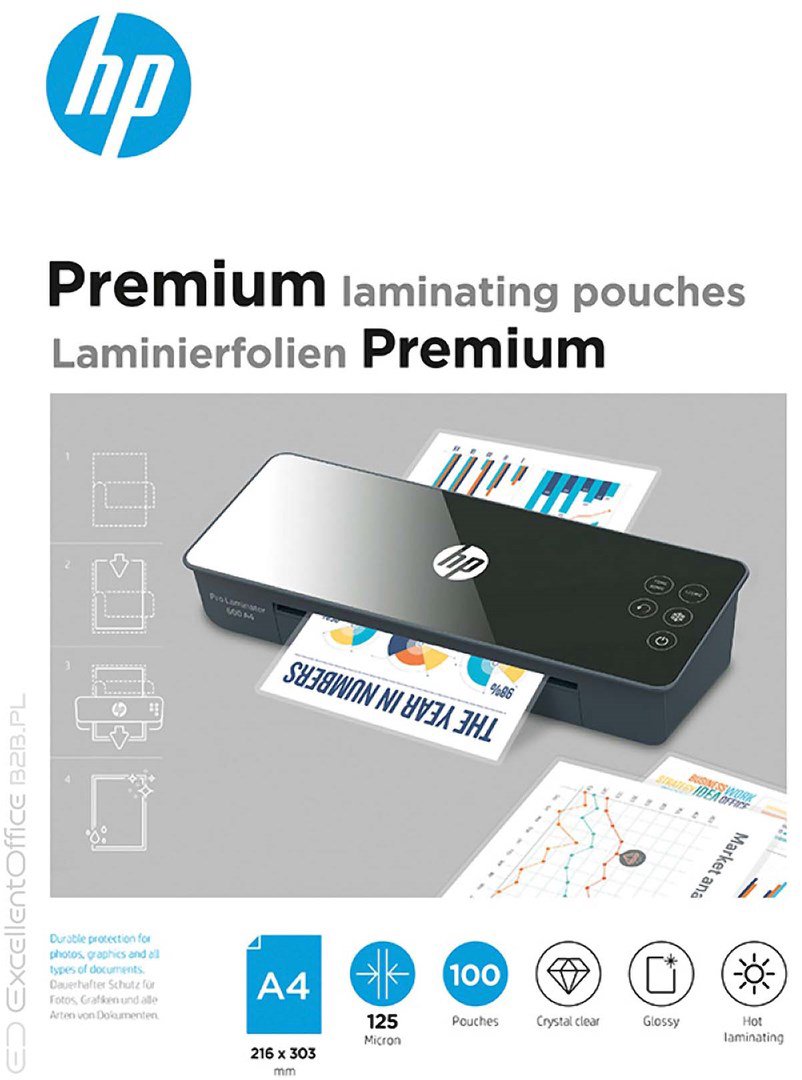 Laminavimo plėvelė HP Premium A4,100vnt