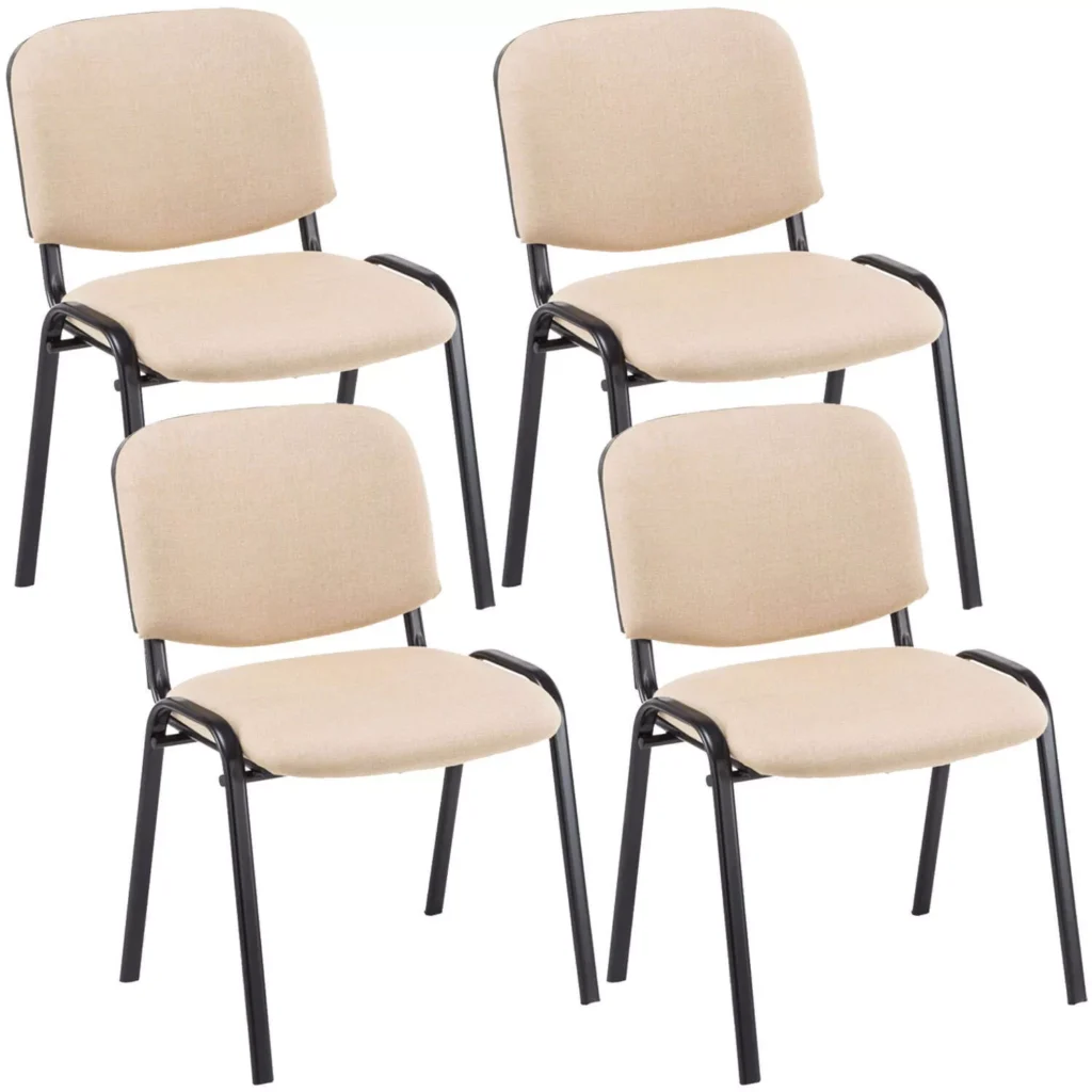 4 lankytojų kėdžių rinkinys "Ken" audinys