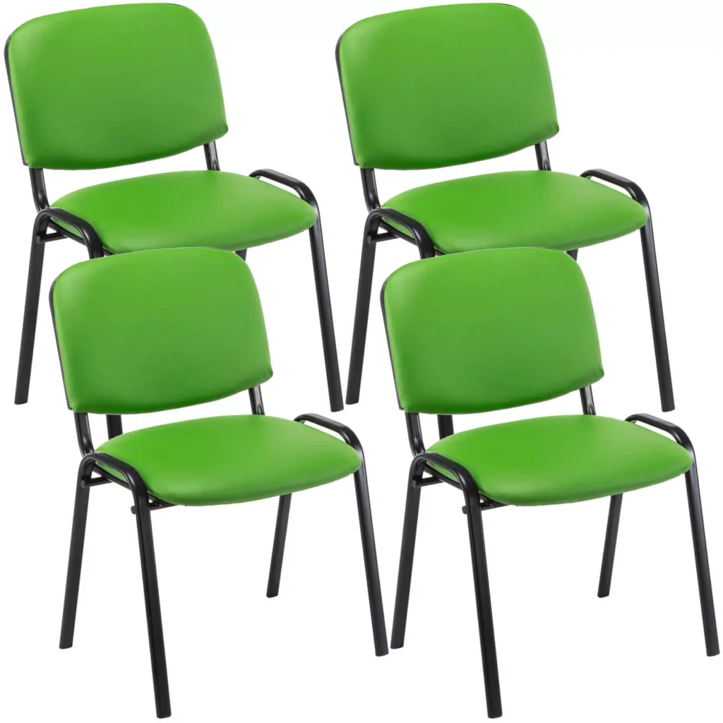 4 lankytojų kėdžių rinkinys "Ken" imitacijos oda