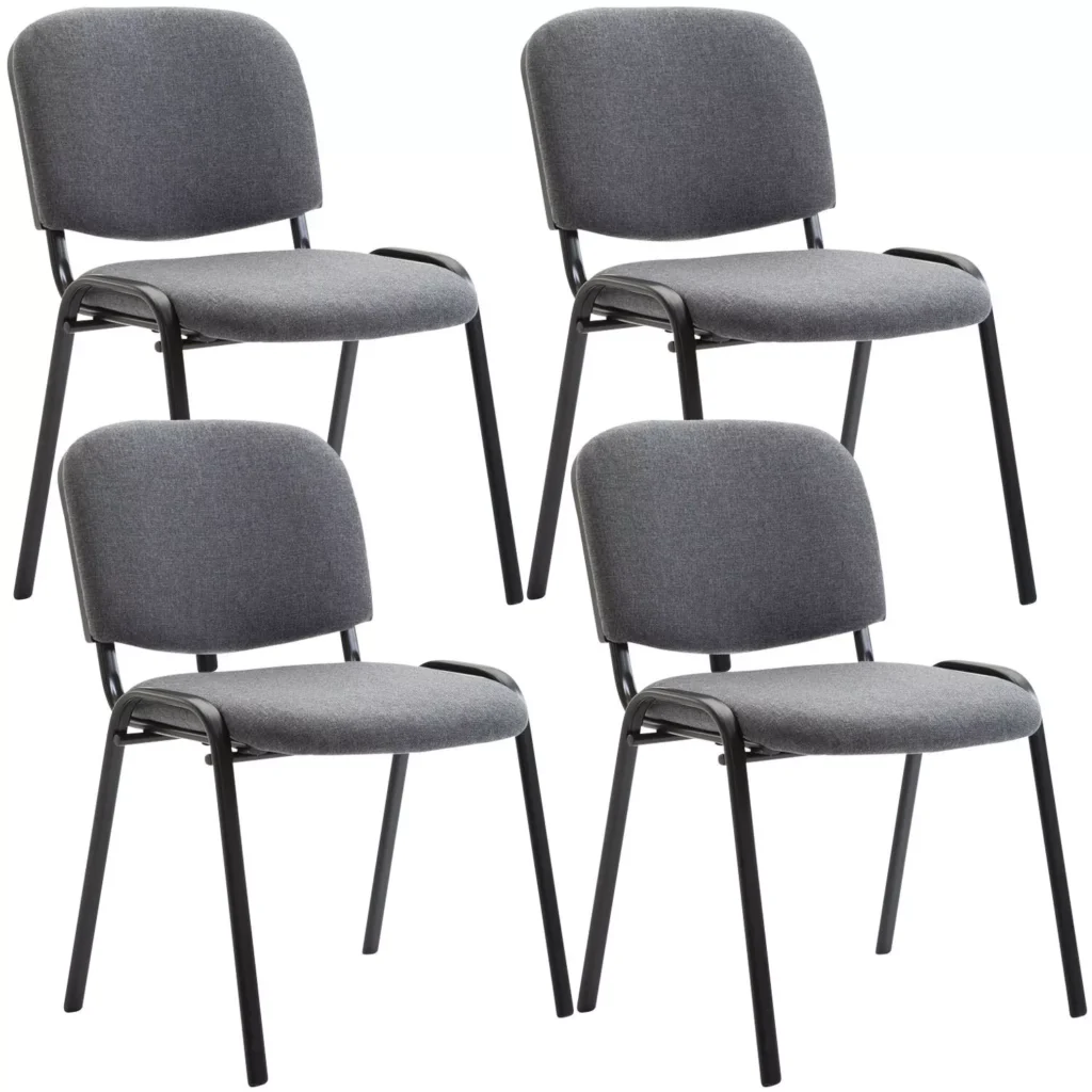 4 lankytojų kėdžių rinkinys "Ken" audinys