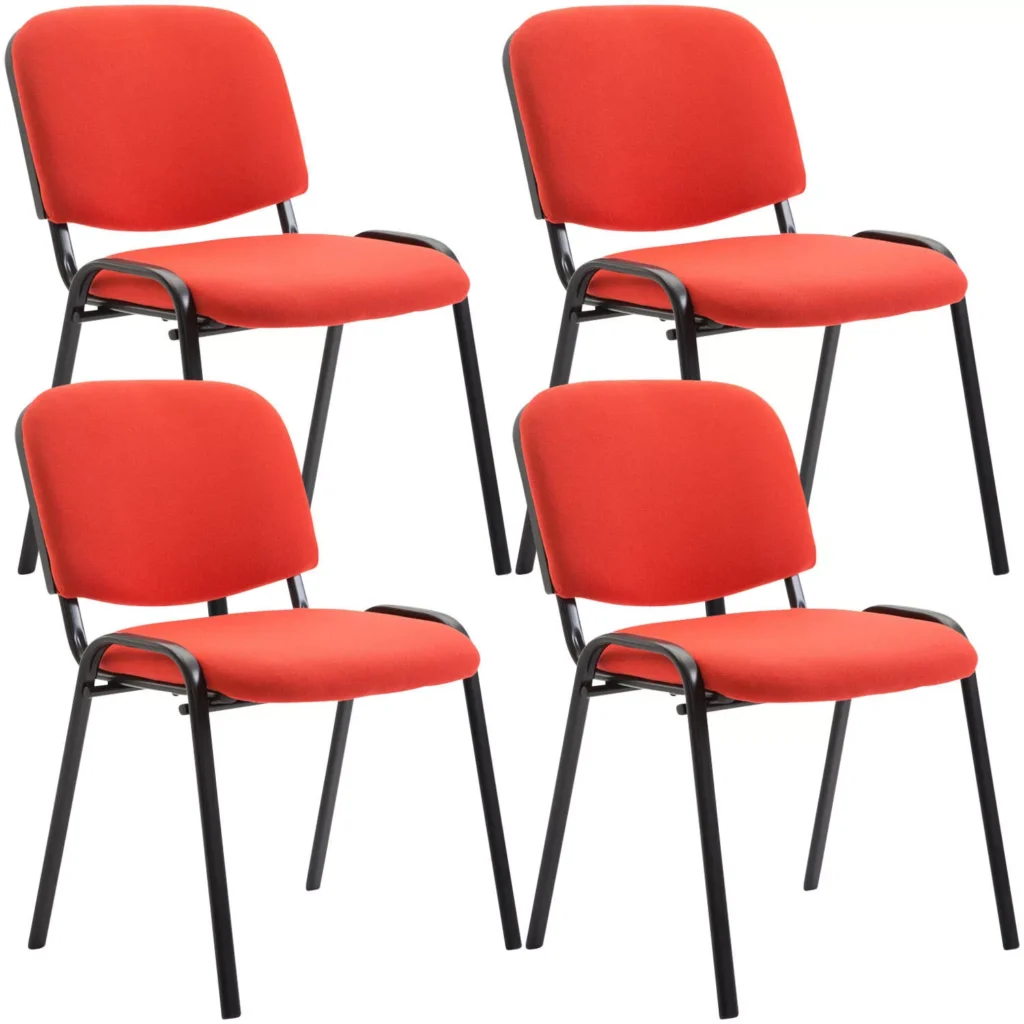 4 lankytojų kėdžių rinkinys "Ken" audinys