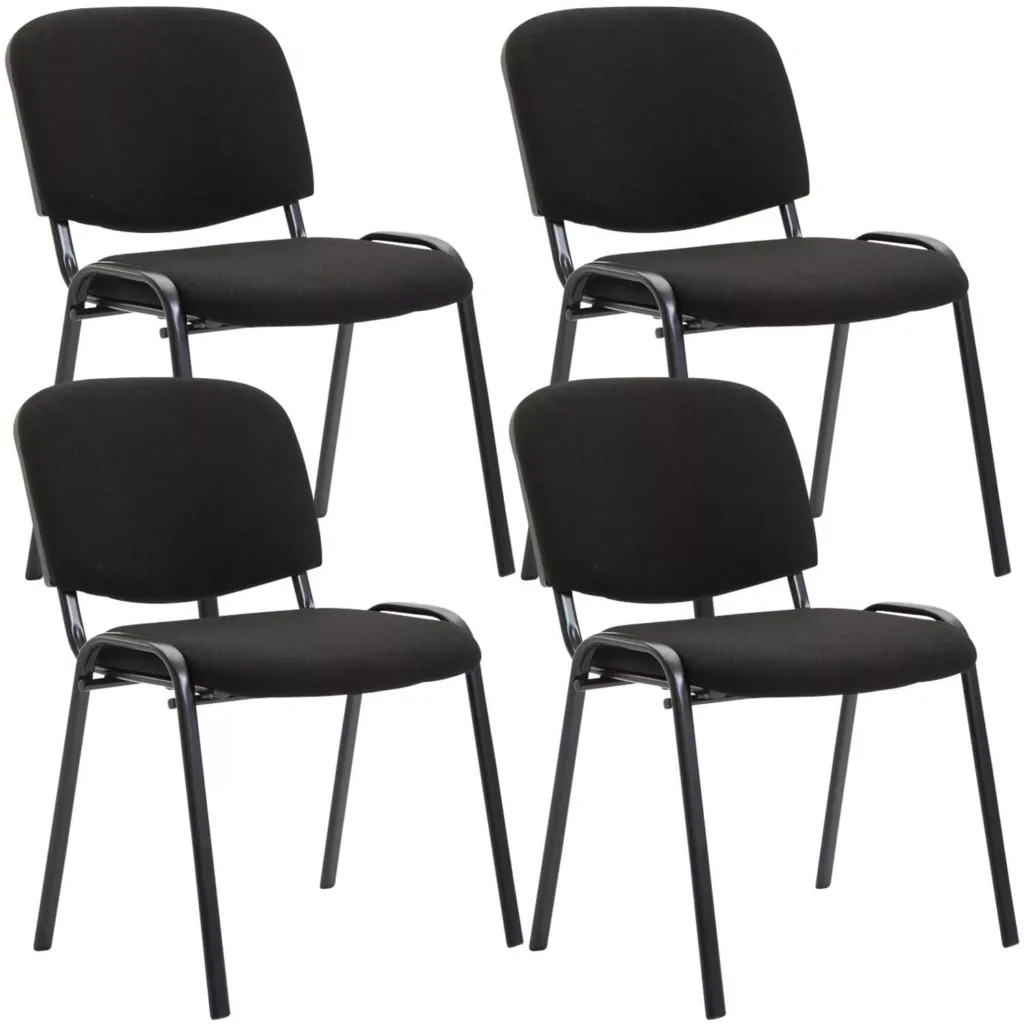 4 lankytojų kėdžių rinkinys "Ken" audinys