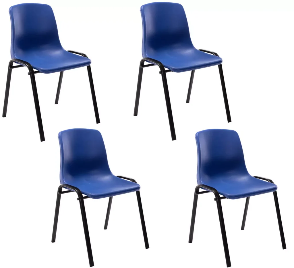 4 sukraunamų kėdžių rinkinys Nowra plastikas