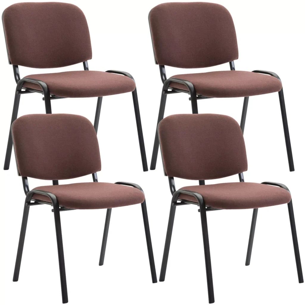 4 lankytojų kėdžių rinkinys "Ken" audinys