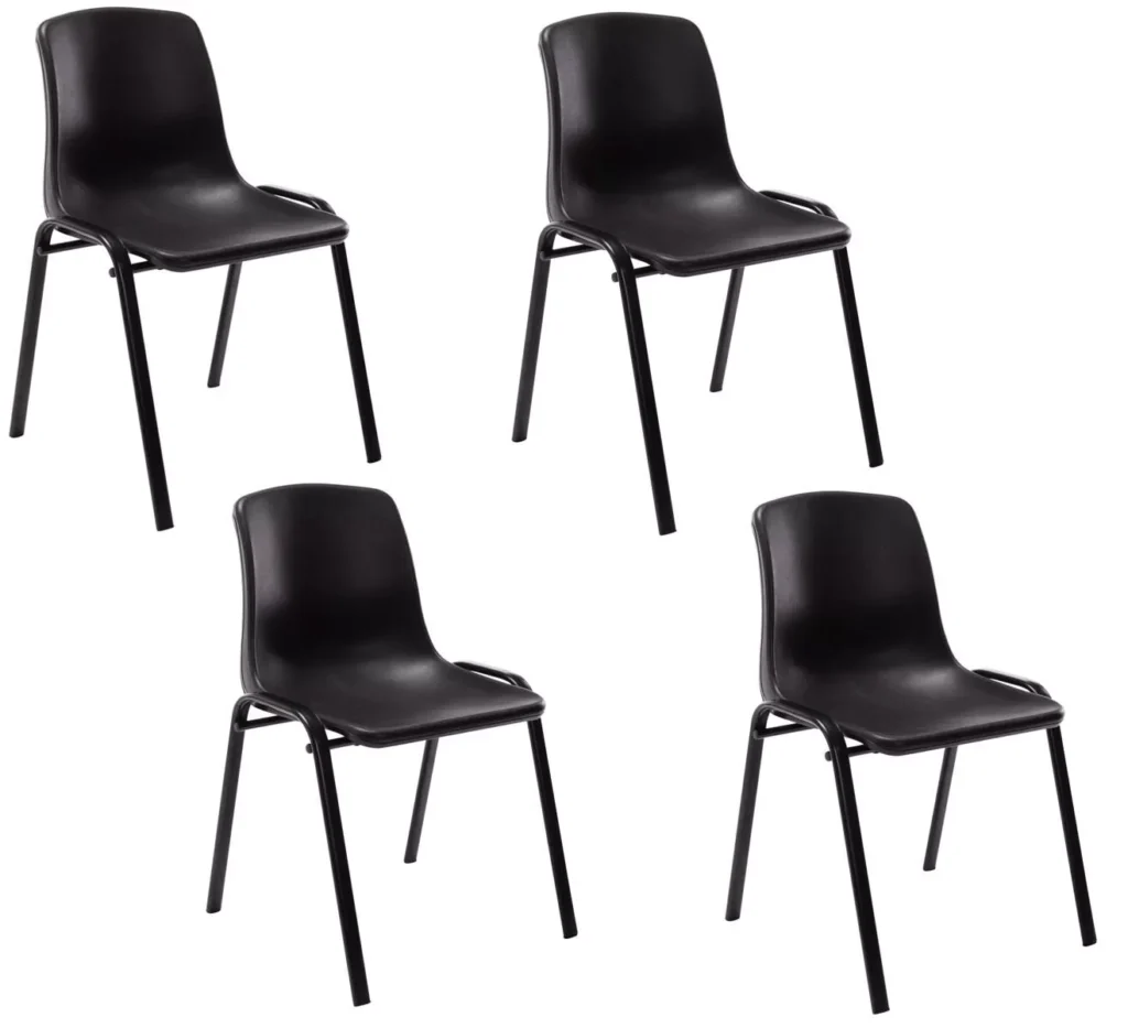 4 sukraunamų kėdžių rinkinys Nowra plastikas