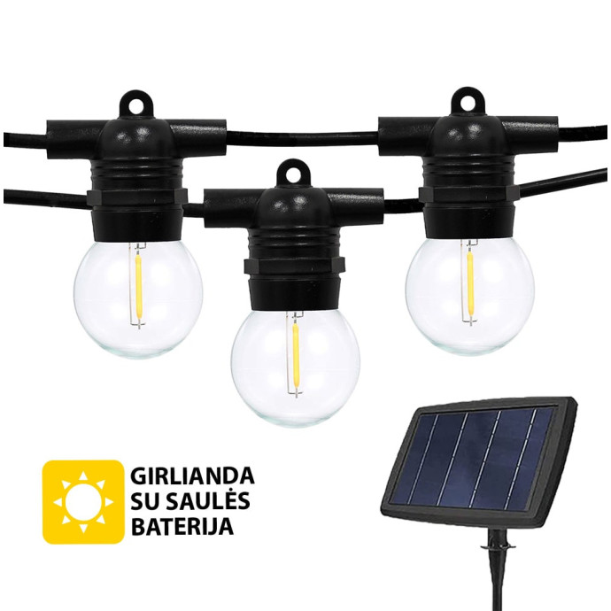 Lauko girlianda su saulės baterija (LED) Glow