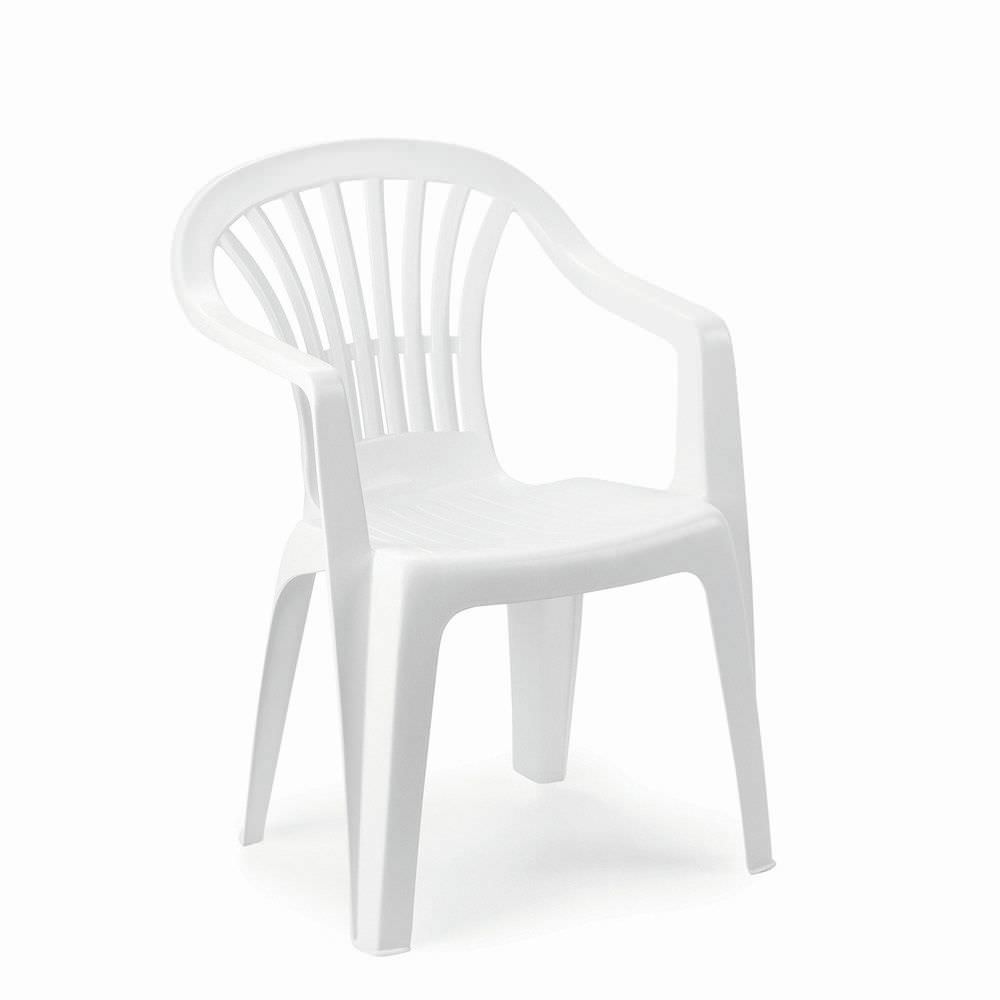 Plastikinė sodo kėdė LYRA, 56 x 54 x 80 cm, baltos sp.