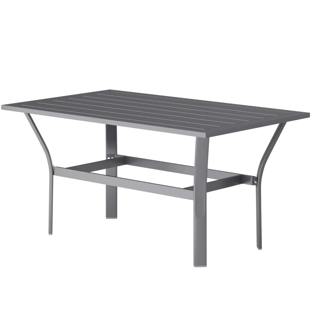 Lauko staliukas, atsparus oro sąlygoms 91,5 x 55 x 45 cm, tamsiai pilka