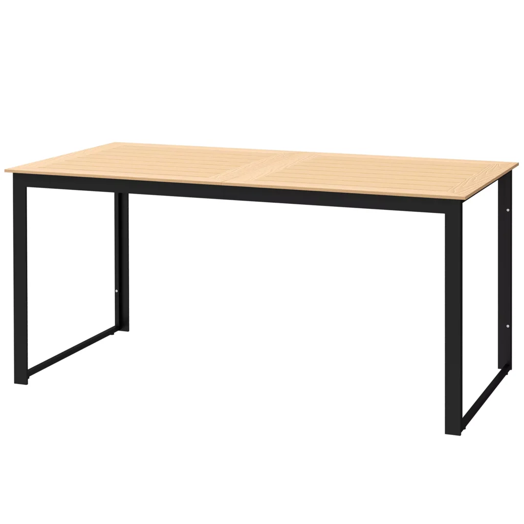 Lauko valgomojo stalas 6 asmenims 160 x 80 cm oro sąlygoms atsparus