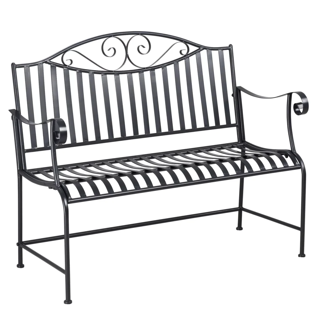 Metalinis sodo suoliukas iki 220 kg, 155x54x96cm