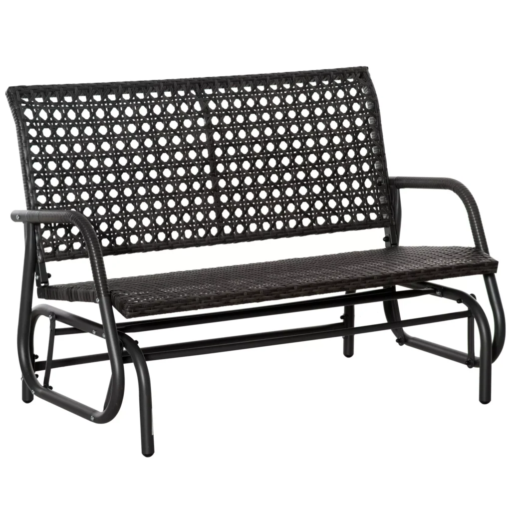 Supamasis sodo suoliukas 2 sėdimų sodo sūpynės - pilka 70 x 120 x 84 cm