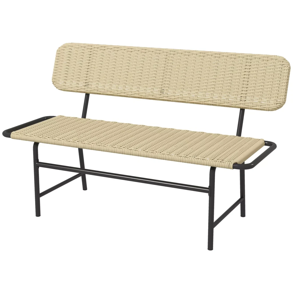 2 vietų lauko suolas iki 250 kg - chaki spalvos