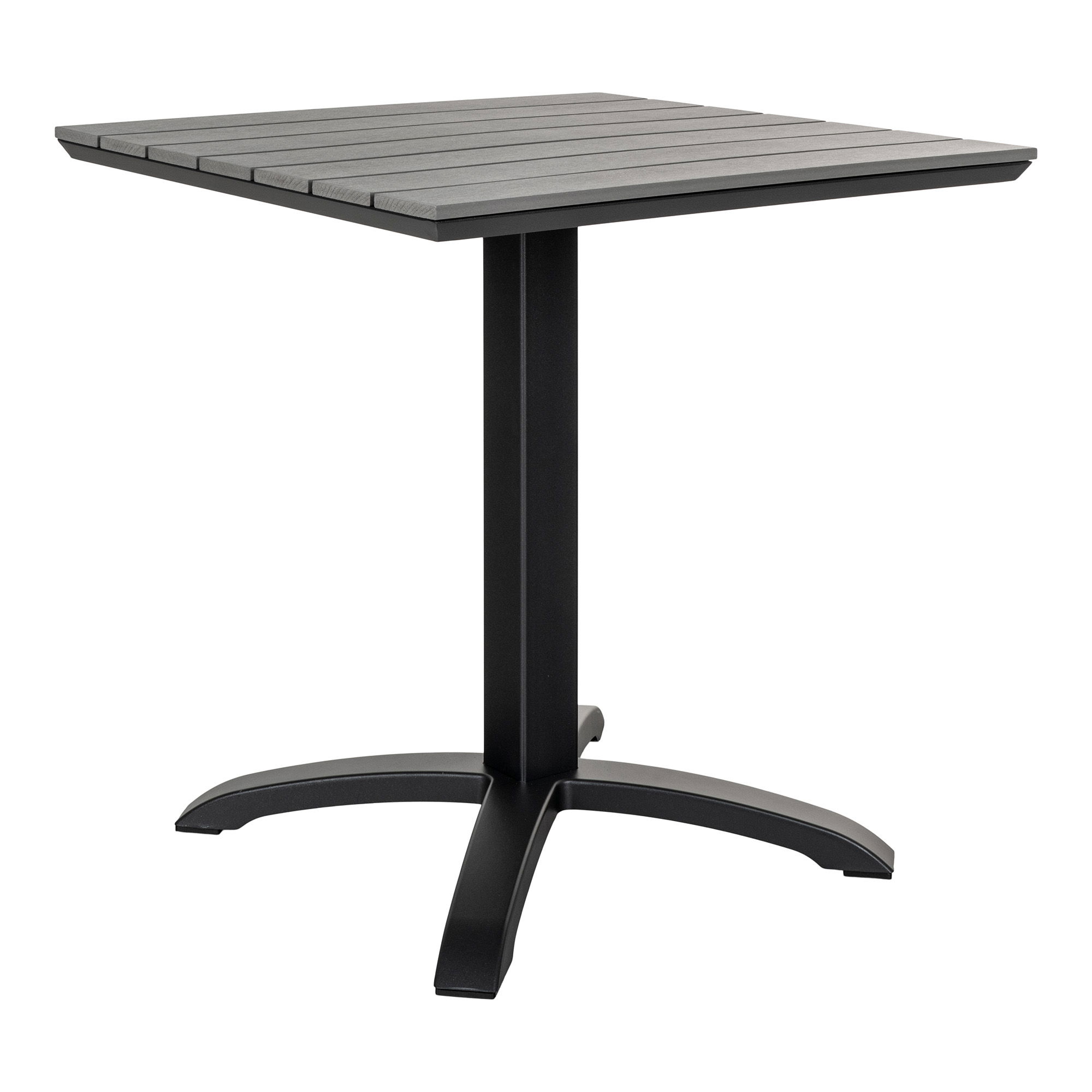 Čikagos bistro stalas | Lauko stalas | 70 x 72 cm x 70 cm | Juoda, Pilka