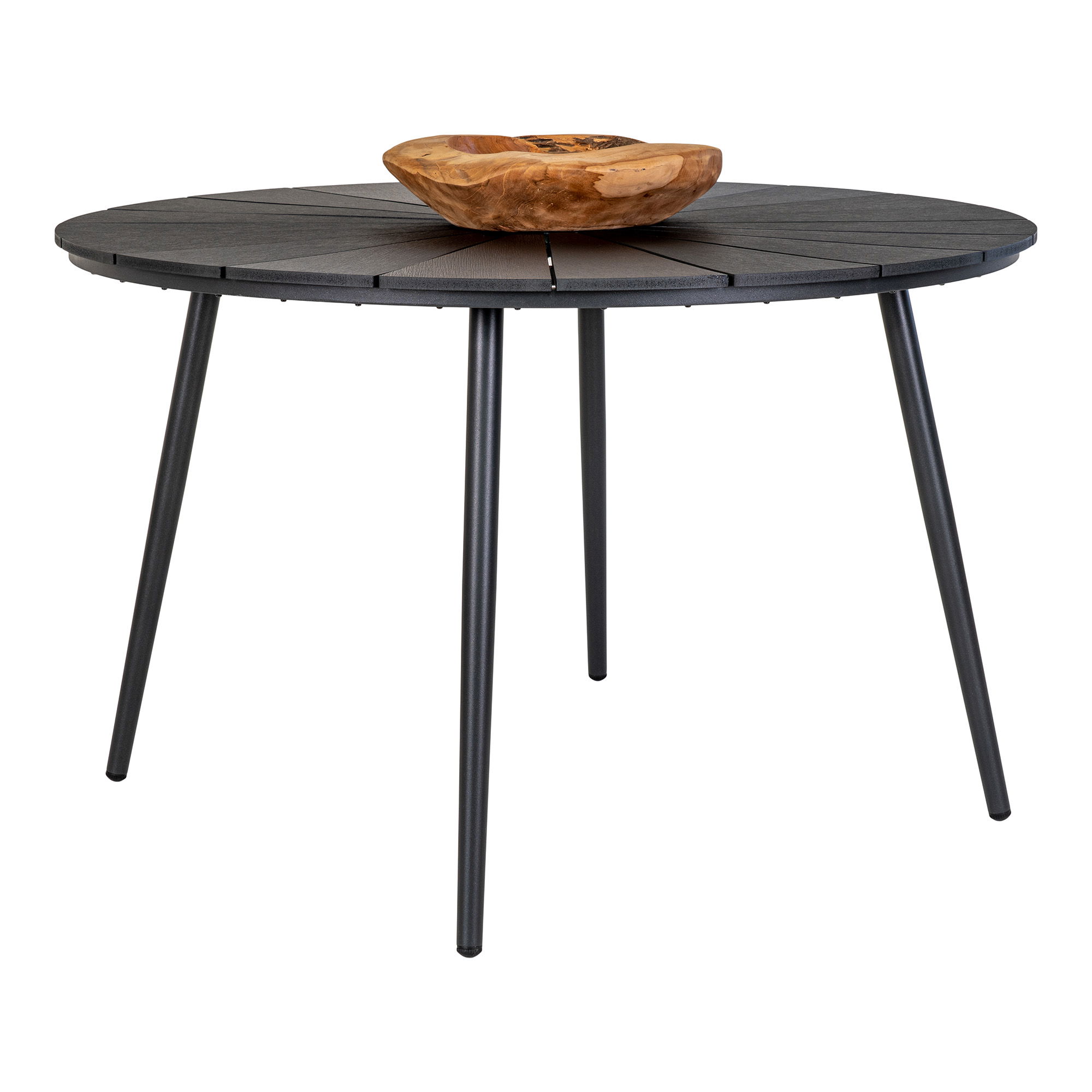 Atlanta lauko valgomojo stalas | 120 x 74 x 120 cm | Juoda