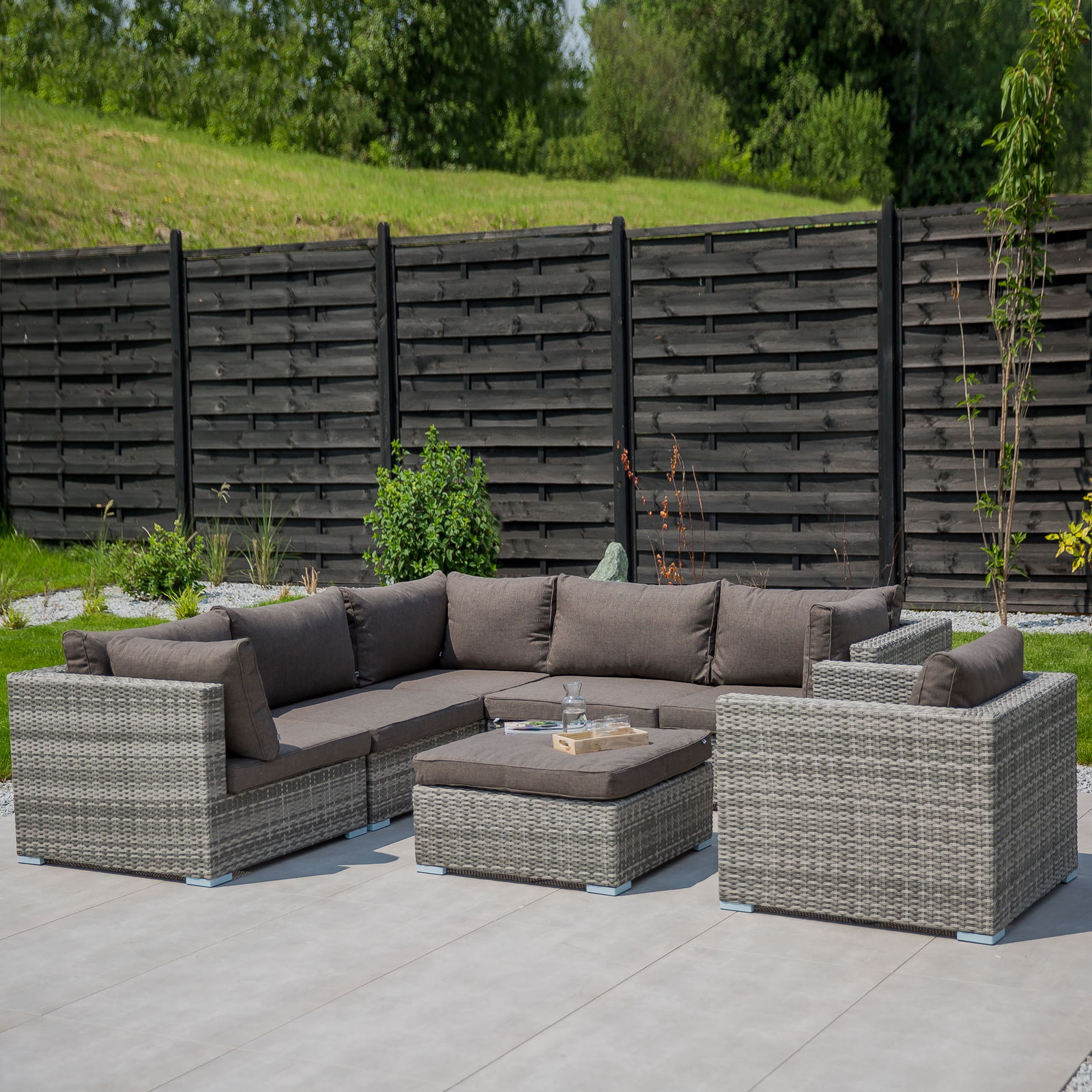 Lauko baldų komplektas PATIO Claudine, rudas