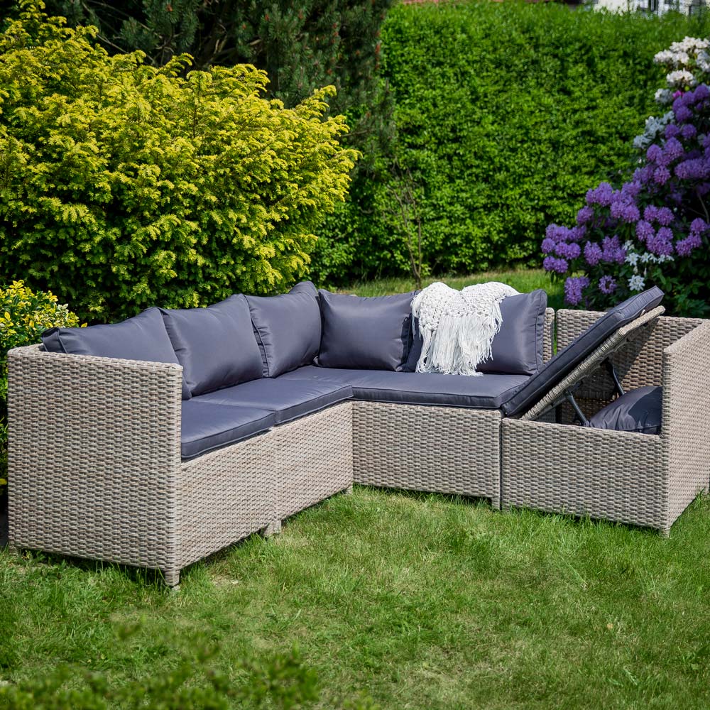 Lauko baldų komplektas PATIO Chloe, pilkas
