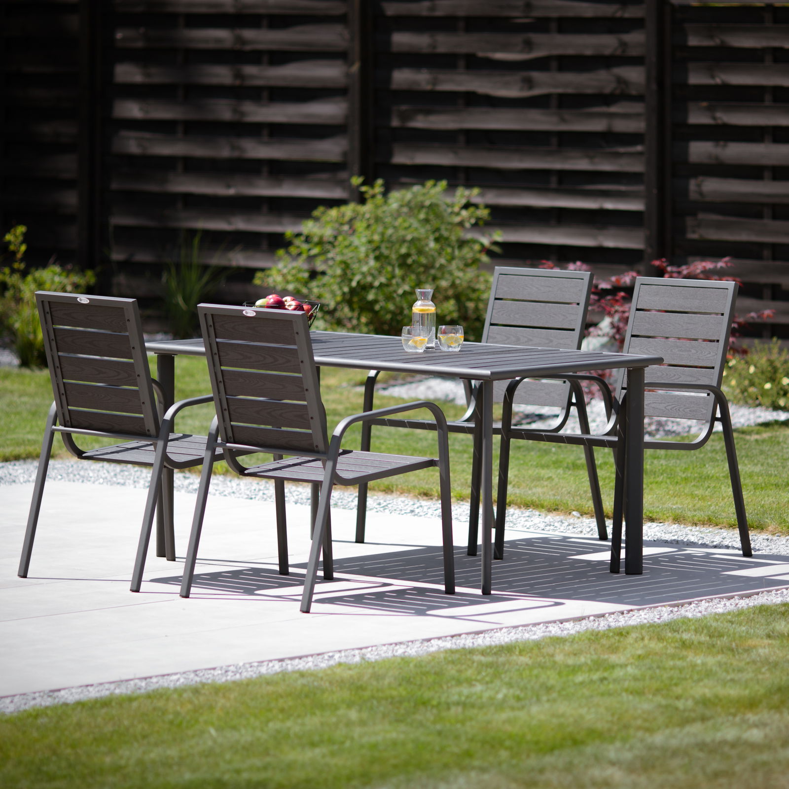 Lauko baldų komplektas PATIO Solar, antracito