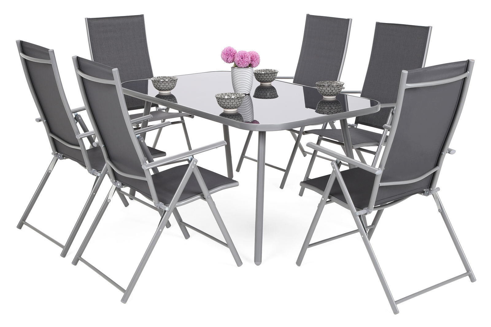 Lauko baldų komplektas Casablanca 145 cm, pilka