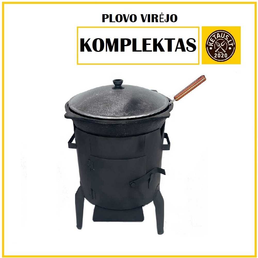 Krosnelė kazanui, plienas 3mm, kazanas 8l, apvalus dugnas