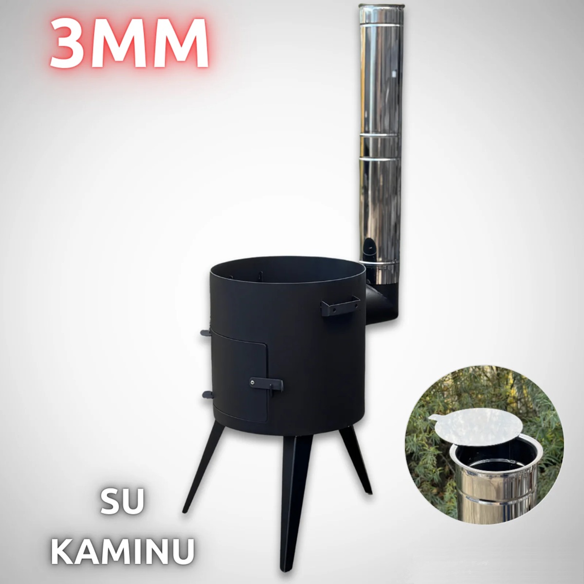 Krosnelė Kazan Mangal 8-10L kazanui  / skersmuo 35cm / plienas 3mm
