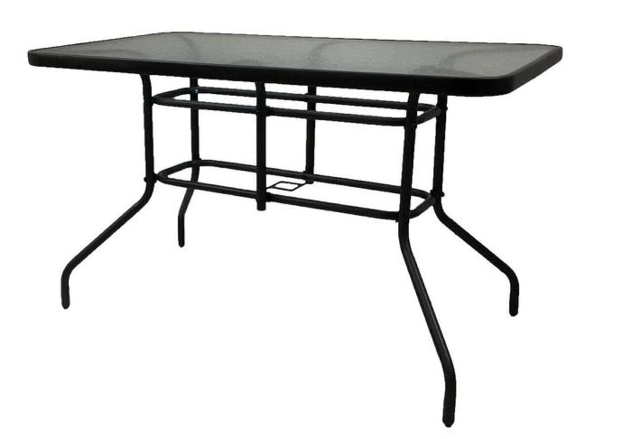 Lauko stalas Bergama, 120x70x70 cm, juodas