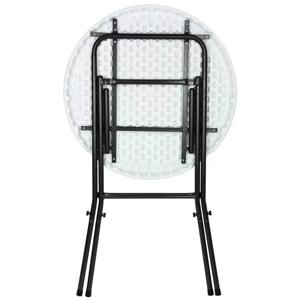 Baro stalas baltas 110x75cm sulankstomas