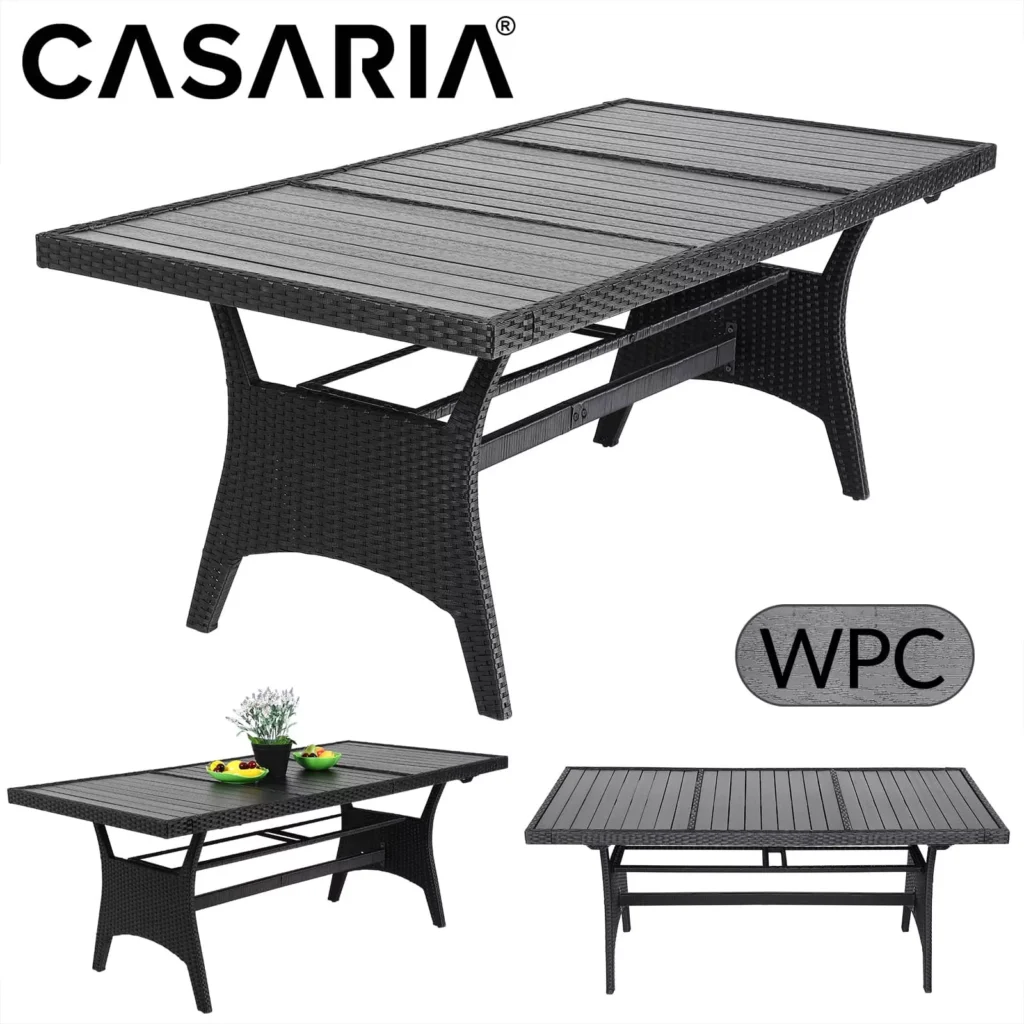 Rotango sodo stalas 190x90x75cm WPC