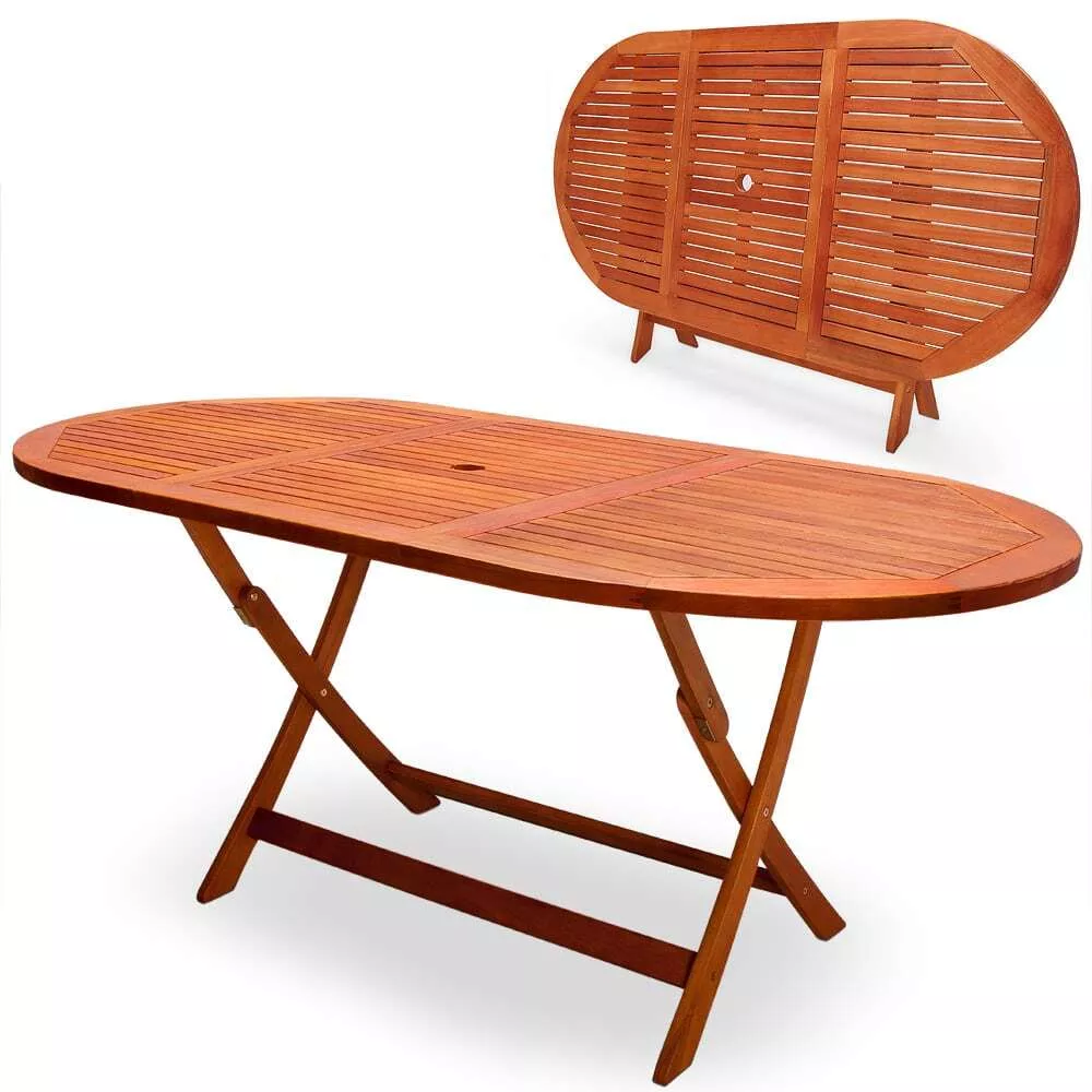 Sodo stalas Alabama Acacia Wood FSC®-sertifikuotas 160x85x75cm