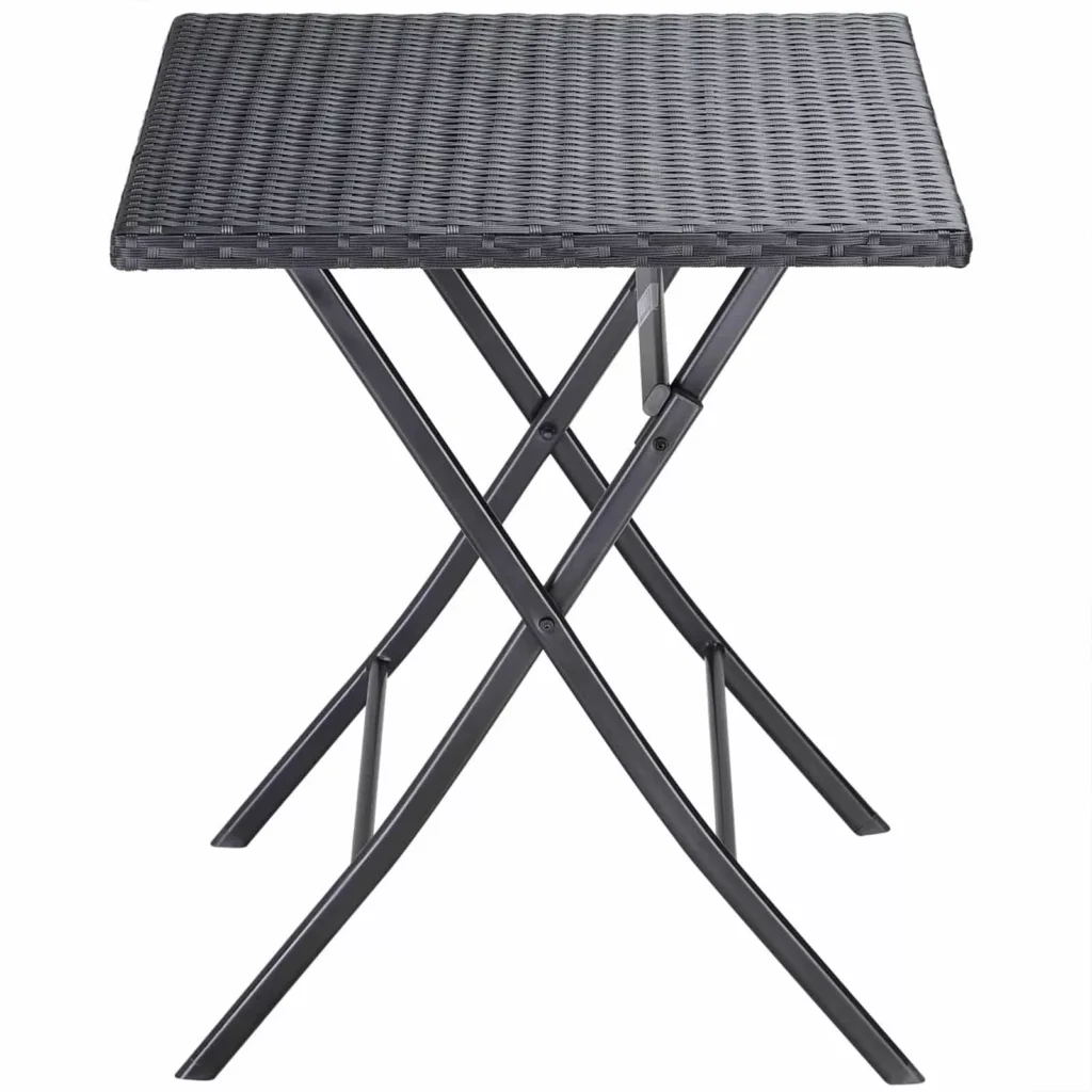 Rotango suldamas stalas Rom Juodas 73x63x63cm