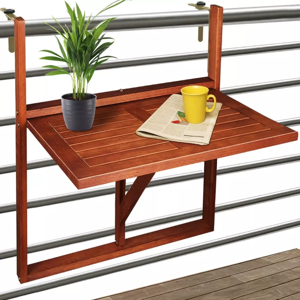 Sąvarčio balkono stalas Akacijos mediena 65x45x87cm FSC® sertifikuotas