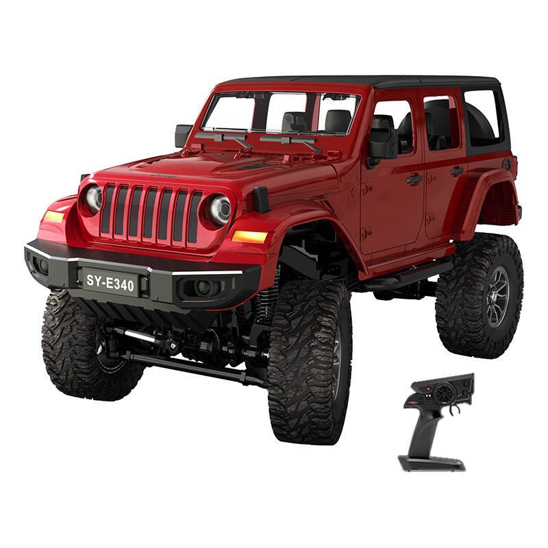 RC nuotolinio valdymo automobilis 1-14 Double Eagle (raudonas) Jeep Crawler Pro E340-003